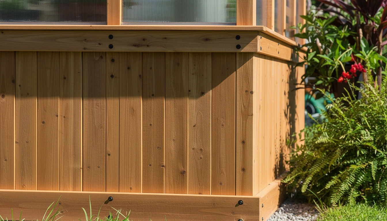 Medhus structure and wooden benches